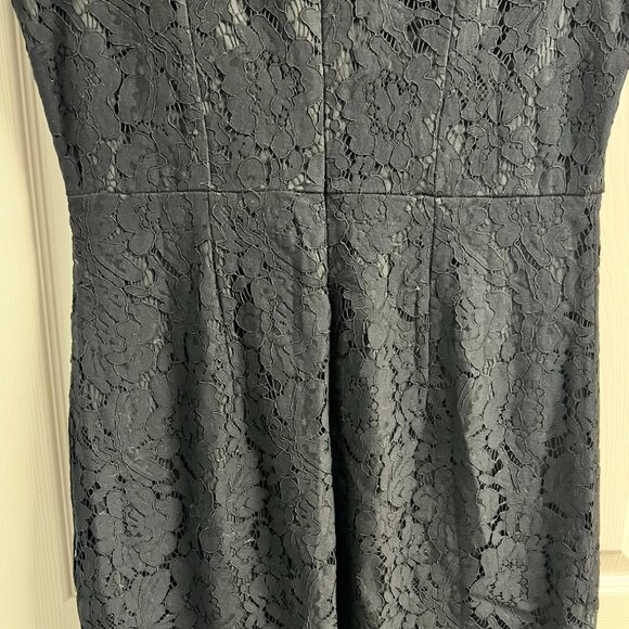 MEROKEETY Women's Sleeveless Lace Floral Elegant Cocktail Dress Crew Neck Knee L - Picture 7 of 10